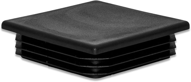 Flyshop 4 Pack Square Plastic Tube Chair Glide Insert Finishing Plug Black Tubing End Cap 120 x 120 mm, 4-23/32" x 4-23/32" - Image 4