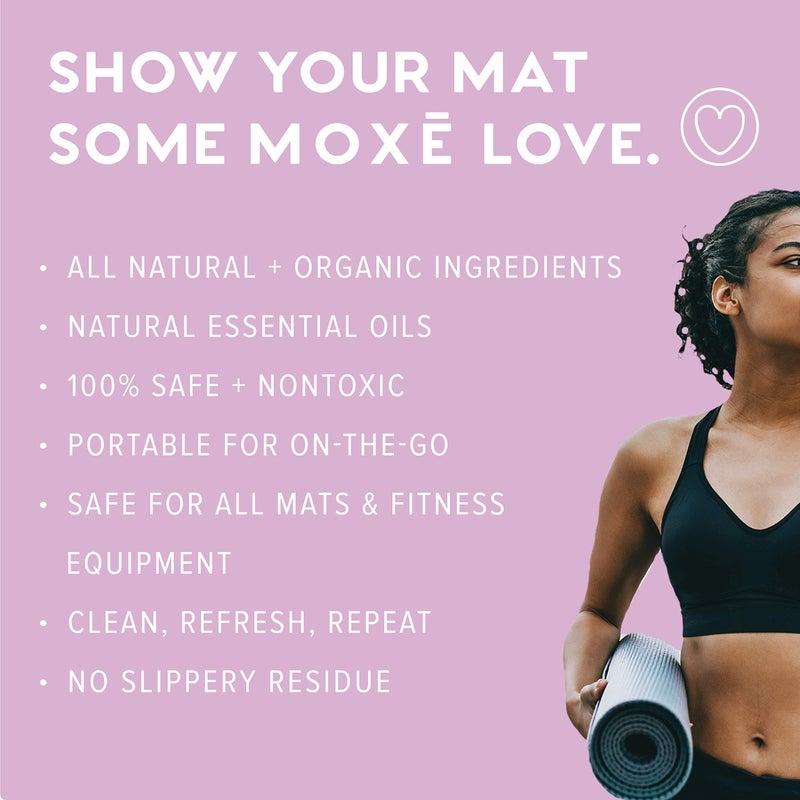 MOXE Yoga Mat Cleaner Spray  Lavender & Chamomile Essential Oil  Safe for All Mats & Exercise Equipment  Odor & Sweat Protection  Includes Microfiber Cleaning Towel  4 Oz (2 Pack) - Image 4