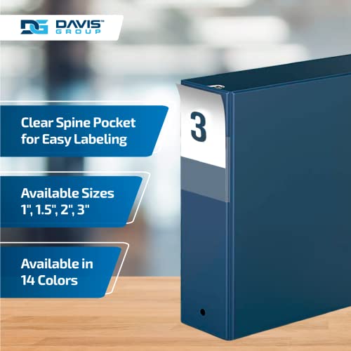 Davis Group Premium Economy 6-Pack 3-Ring Binders for School or Office, D-Ring Binders, 3 Inch, Navy Blue - Image 4