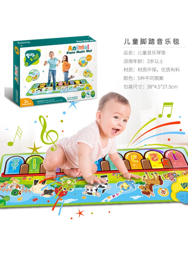 YF Children's Music Piano Blanket Parent-child Interactive Toys Six Animal Games Dance Blanket Gifts Manufacturers Direct - Image 3