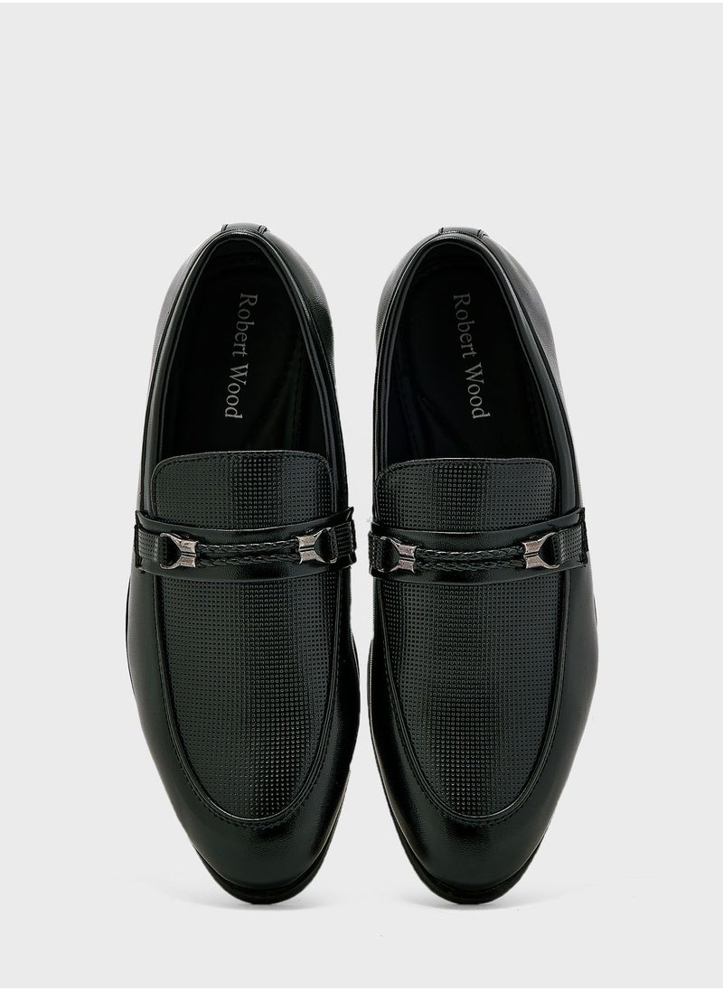 Robert Wood - Perforation Detail Formal Slip Ons - Image 1
