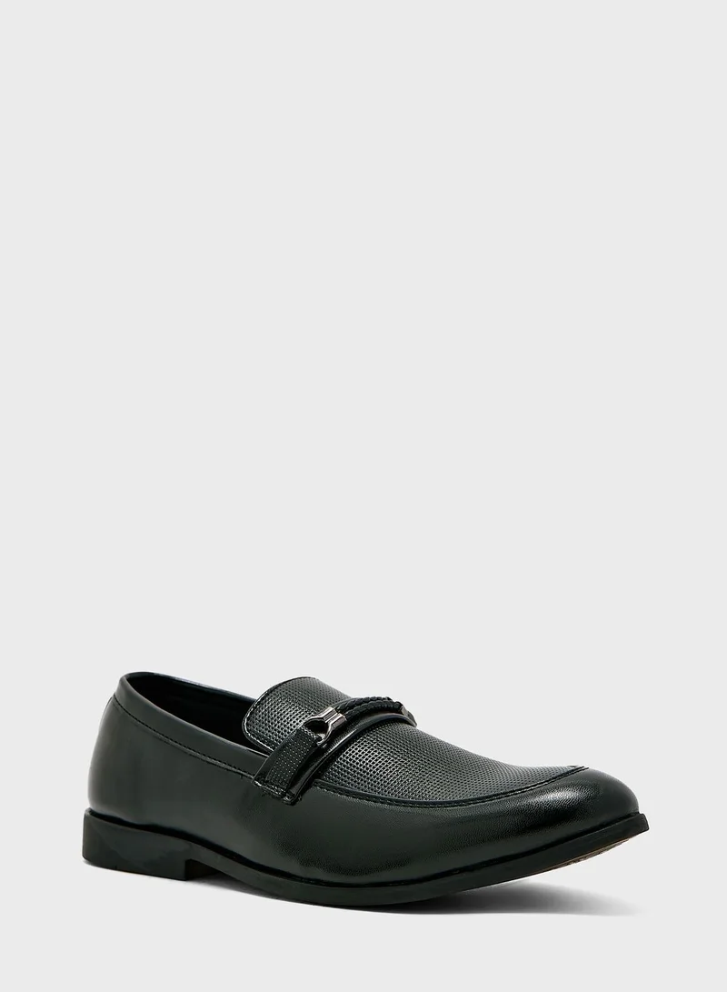 Robert Wood Perforation Detail Formal Slip Ons