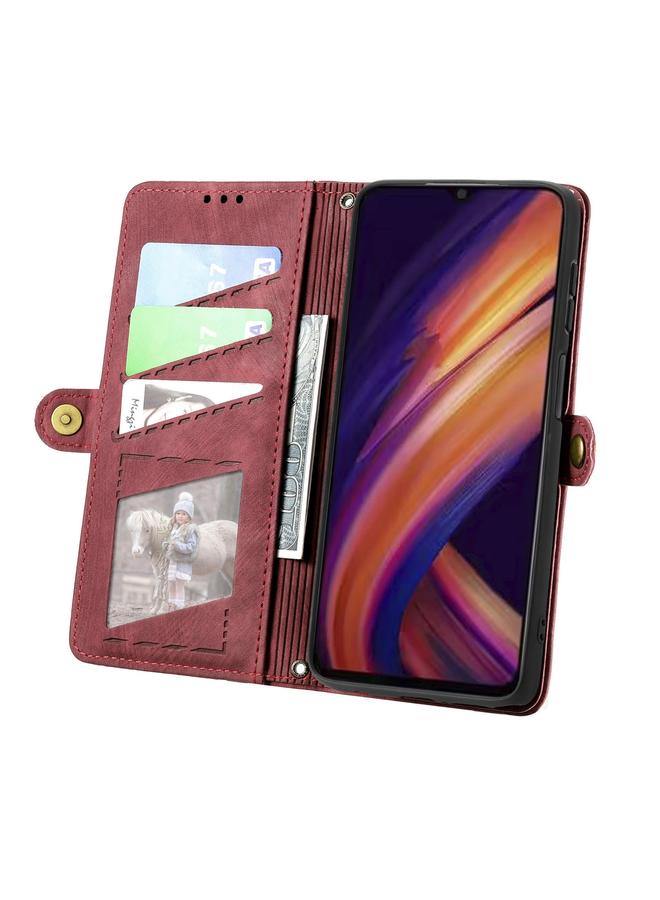 اس-توب جراب لهاتف Samsung Galaxy A25 5G، جراب هاتف جلدي بسحاب هندسي ومشبك جانبي - Image 3