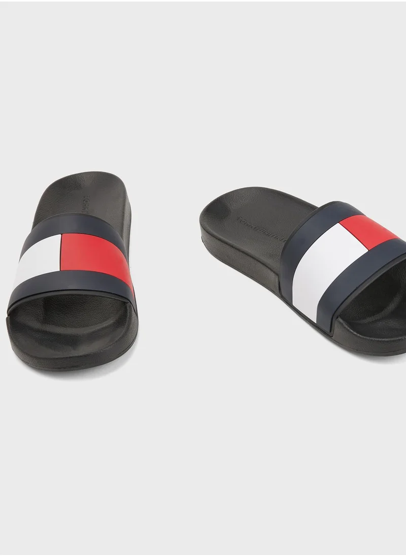 TOMMY HILFIGER RUBBER FLAG POOL SLIDES