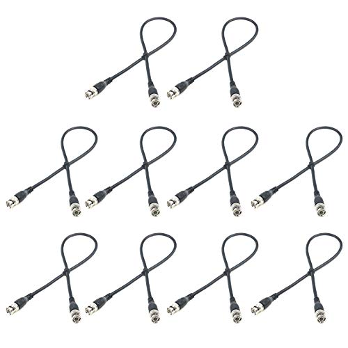 Antrader RG58 1.5 Feet BNC to BNC Coaxial Cable Male/Male Connector for CCTV Camera 10pcs - Image 1