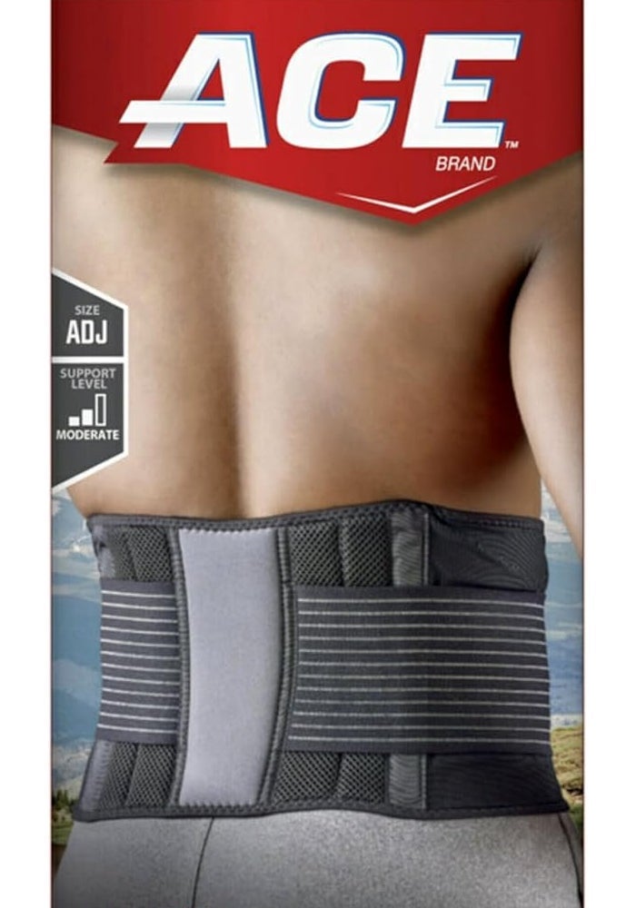 ACE Adjustable Back Brace - Doctor Developed Support for Lower Back and Abdominal Comfort - Image 1