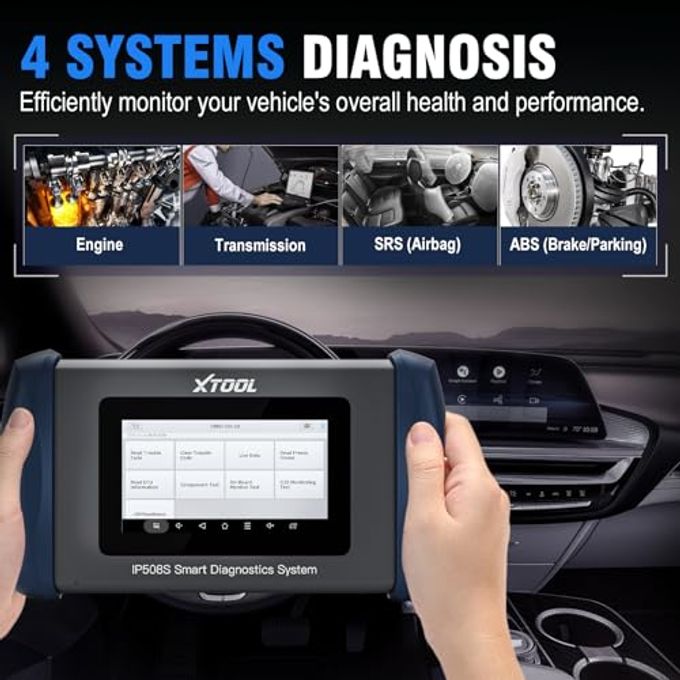 XTOOL IP508S OBD2 Scanner: Engine, ABS, SRS, Transmission Car Scanner Diagnostic Tool, Code Reader for Cars & Trucks with 4 Systems Scan, 15 Resets, Full OBD2 Test, CAN FD for GM, Free Updates - Image 5
