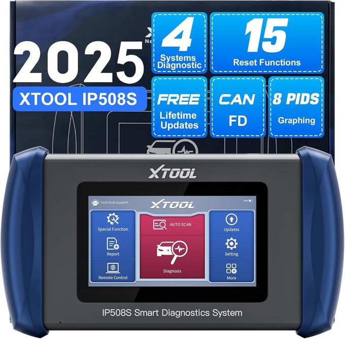 XTOOL IP508S OBD2 Scanner: Engine, ABS, SRS, Transmission Car Scanner Diagnostic Tool, Code Reader for Cars & Trucks with 4 Systems Scan, 15 Resets, Full OBD2 Test, CAN FD for GM, Free Updates - Image 1