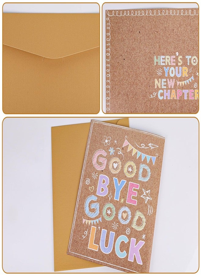 lasuroa Large Good Bye Good Luck Farewell Greeting Card, 15.75x10.63 Inch Colorful Jumbo We Will Miss You Card with Gold Envelope Goodbye Suitable for Colleague Teacher Going Away Best Wishes Big - Image 4