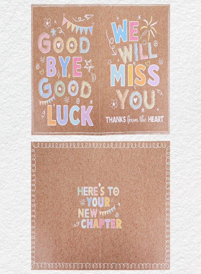 lasuroa Large Good Bye Good Luck Farewell Greeting Card, 15.75x10.63 Inch Colorful Jumbo We Will Miss You Card with Gold Envelope Goodbye Suitable for Colleague Teacher Going Away Best Wishes Big - Image 3