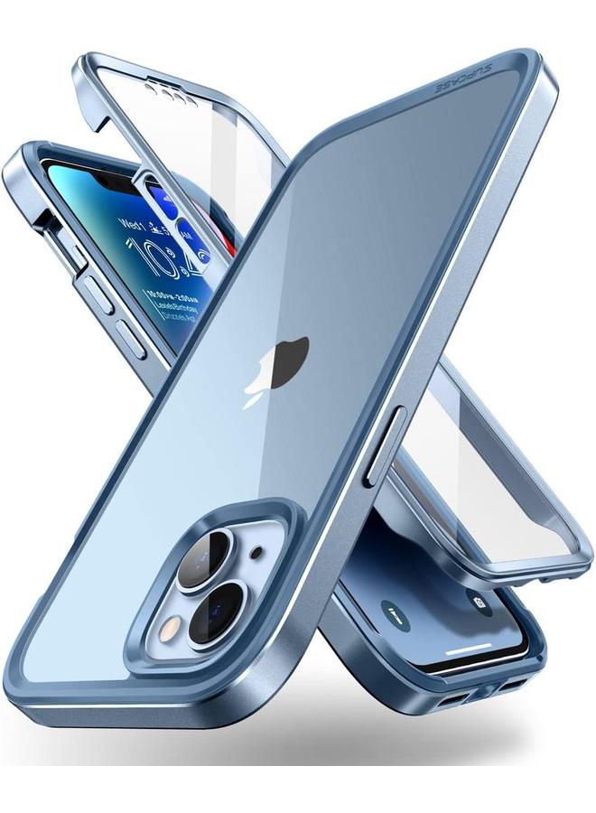 SupCase Unicorn Beetle Edge Xt Case For Iphone 14 Plus 6.7" With Built In Screen Protector Slim Frame Clear Protective Case Azure - Image 1