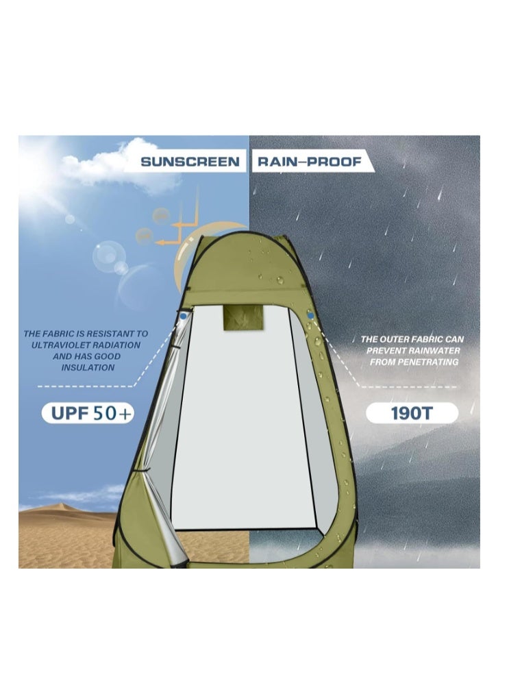 OUUTMEE Portable Folding Toilet Tent, Outdoor Changing Clothes Tent, Outdoor Privacy Tent, Pop-up Shower Tent, Beach Dressing Room with Carry Bag, Suitable for Shower/Toilet/Camping/Beach - Image 4
