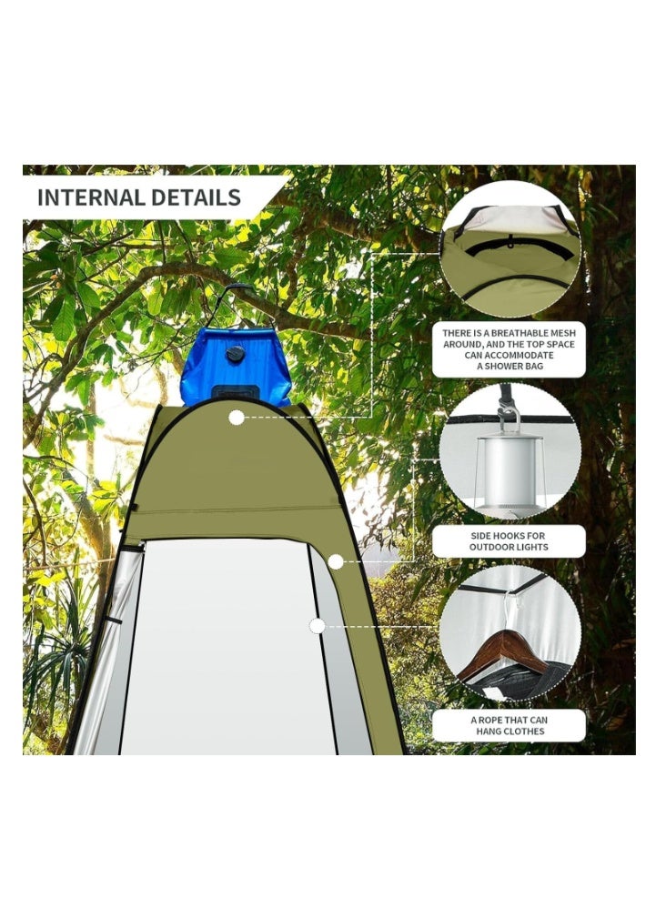 OUUTMEE Portable Folding Toilet Tent, Outdoor Changing Clothes Tent, Outdoor Privacy Tent, Pop-up Shower Tent, Beach Dressing Room with Carry Bag, Suitable for Shower/Toilet/Camping/Beach - Image 5