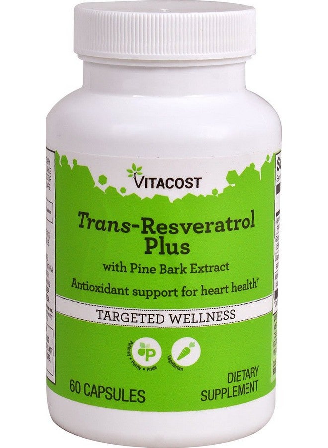 Vitacost Trans-Resveratrol Plus -- 60 Vegetarian Capsules