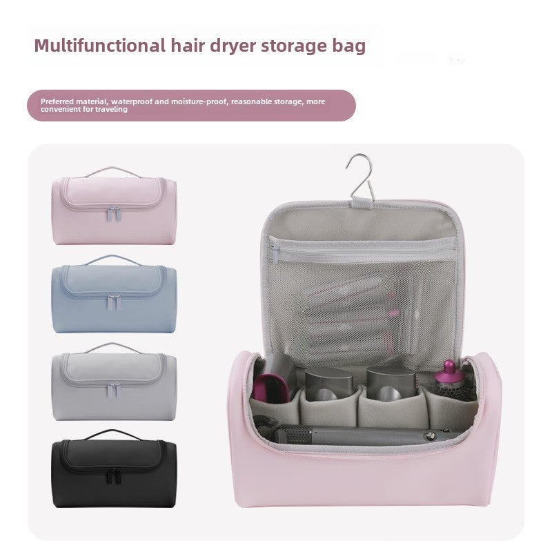Hair Tool Storage Bag Blue Compact Lightweight - Durable Material Beauty Organizer for Travel Home Bedroom Bathroom - Image 2
