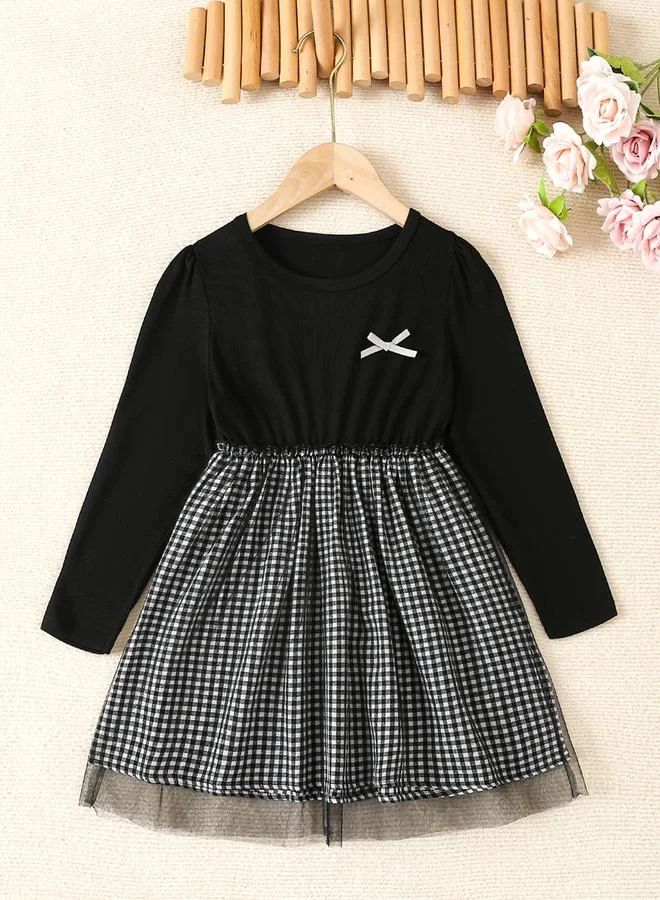 تايك تو فستان بقصة واسعة كاروهات