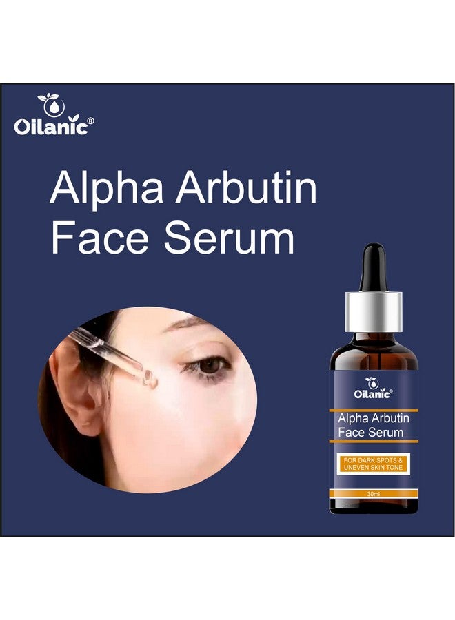 Oilanic Alpha Arbutin Face Serum for Glowing Skin (Pack of 2, Each 30 ml)|Helps Reduce Dark Spots Gentle Daily Care for Brighter Looking Skin Suitable for All Skin Types Ideal for Men and Women - Image 2