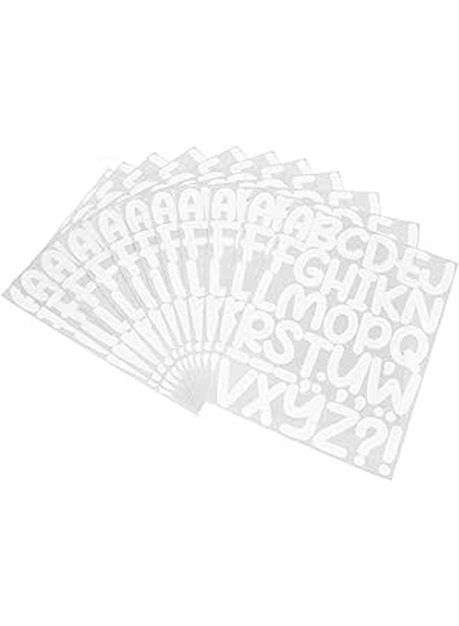 White 2 Inch Vinyl Waterproof Alphabet Number Stickers 12 Pack For Crafts Water Bottles Notebooks - Image 1