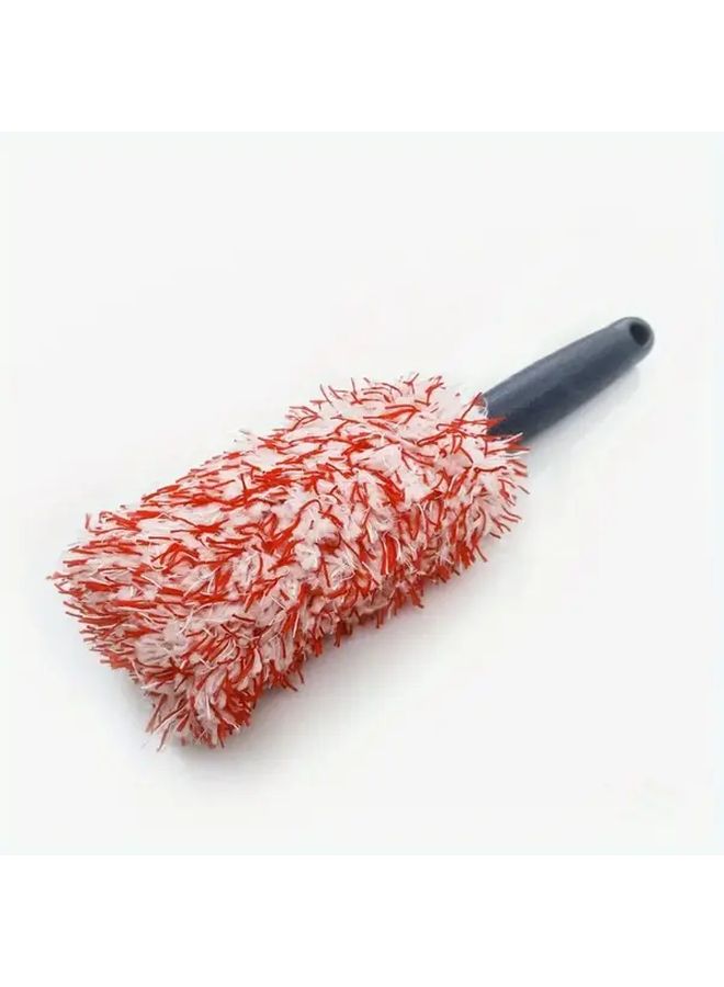Black Microfiber Car Wheel Brush PP Handle Tire Cleaning Scrubber Dust Remover Efficient Vehicle Wash Tool - Image 4