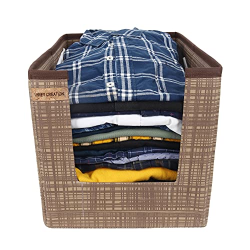 SHREY CREATION Non-Woven Shirt Stacker/Clothes Organizer|Foldable Non Woven Material|Closet & Wardrobe Organizer (Pack Of 2) - Image 3