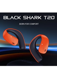 BLACK SHARK Comfortable Immersive Earphone With Open Ear Wireless Design, 35H Long Battery Life,5.3 Bluetooth Connectivity and IPX67 Water Resistance T20- Orange/Blue  - Image 2