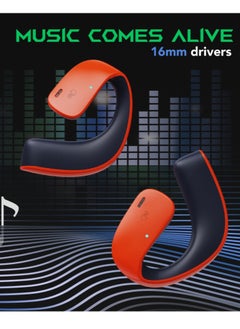 BLACK SHARK Comfortable Immersive Earphone With Open Ear Wireless Design, 35H Long Battery Life,5.3 Bluetooth Connectivity and IPX67 Water Resistance T20- Orange/Blue  - Image 3