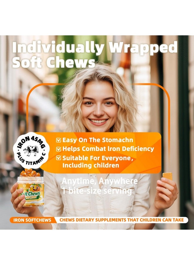 Natures Aid Chewable Iron Supplement for Women & Men and Kids - Orange Flavor, Iron Vitamin C Soft Chew for Max Absorption, Iron as Ferrous Fumarate, Ideal for Iron Deficiency, 2 Month Supply - Image 5