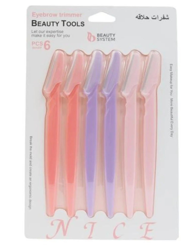 امواس حلاقة لإزالة شعر الوجه 6 قطع