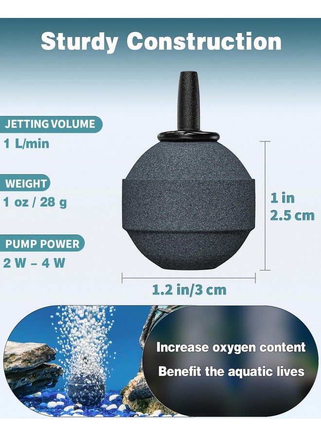 Pawfly Aquarium 1.2 Inch Air Stone Ball Bubble Diffuser Release Tool for Air Pumps Fish Tanks Small Buckets and Koi Ponds, 6 Pack - Image 5
