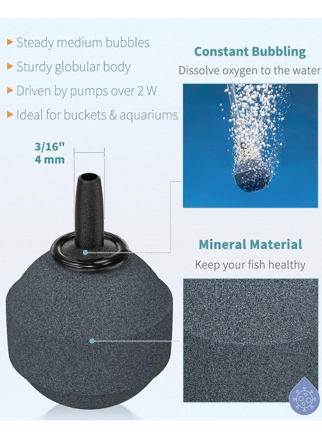 Pawfly Aquarium 1.2 Inch Air Stone Ball Bubble Diffuser Release Tool for Air Pumps Fish Tanks Small Buckets and Koi Ponds, 6 Pack - Image 4