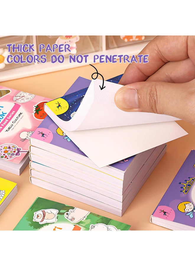 TFiOXL 6Pcs Mini Coloring Books for Kids Ages 3+, 3x3 Inches Pocket Size Coloring Books for Classroom Activity Travel Stress & Anxiety Relief (300 Pages) - Image 4