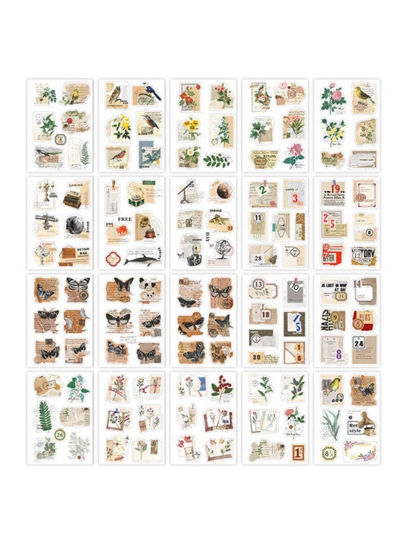 KASTWAVE Vintage Pattern Paper, Scrapbooking Paper, Scrapbooking Journaling Junk Journals Botanical Ephemera Supplies for Card Making Art and Craft Collage Gift Wrapping - Image 1