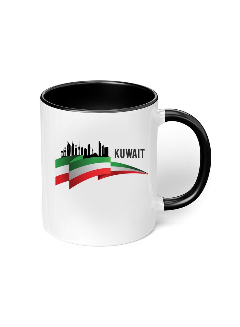 Kuwait National Day Sleek and Stylish Two-Tone Ceramic Coffee Mug - Kuwait Skyline Mug - Perfect for Kuwait National Day - 11 Oz - Image 5
