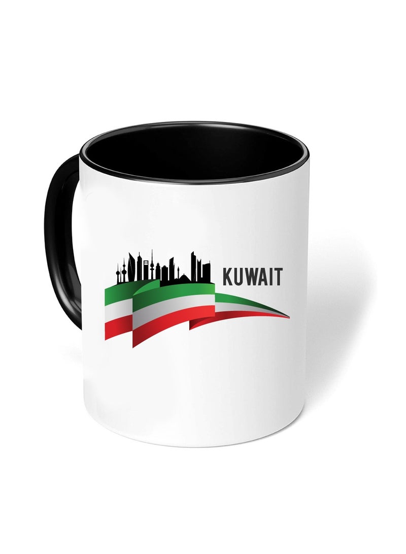 Kuwait National Day Sleek and Stylish Two-Tone Ceramic Coffee Mug - Kuwait Skyline Mug - Perfect for Kuwait National Day - 11 Oz - Image 3