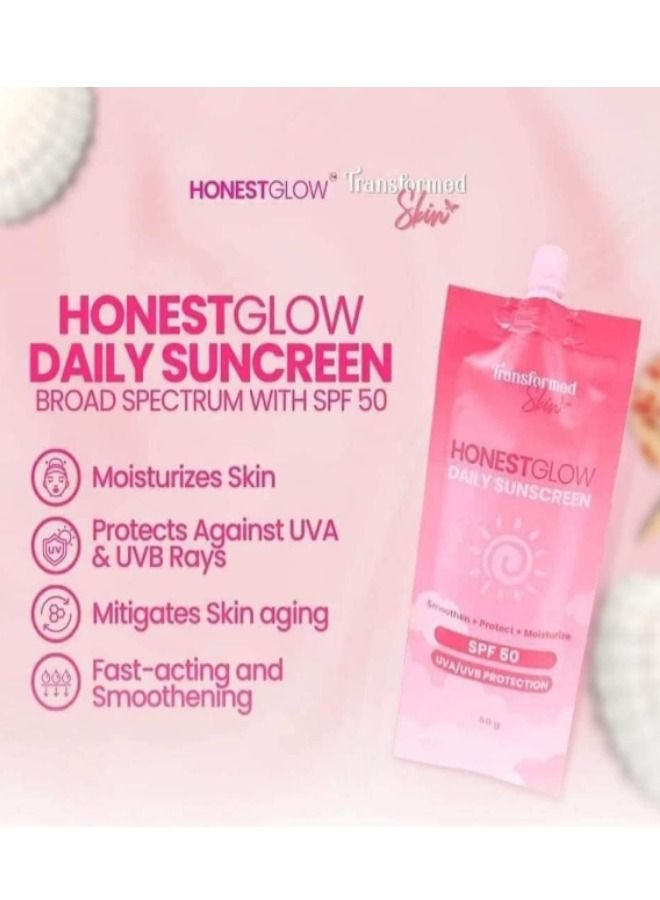 Transformed Skin Honest Glow Daily Sunscreen Spf 50 - 50 grams - Image 2