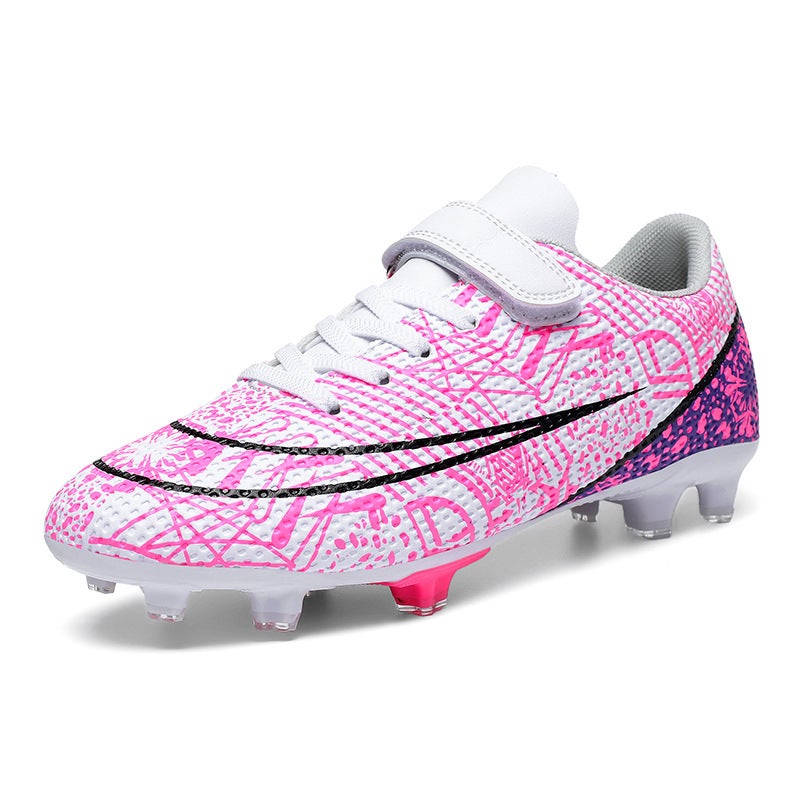 أحذية كرة القدم للأطفال مقاس 28-39 منخفضة القمة FG مسامير TF أظافر مكسورة قاع مسطح قاع مسمار HG حذاء رياضي مع خطاف وحلقة للرجال والنساء - Image 2