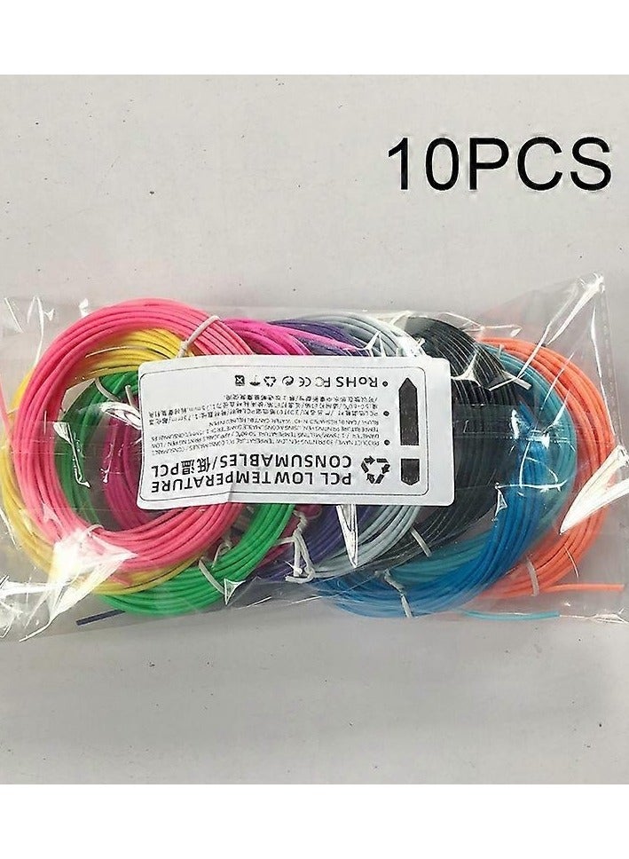3D Pen Filament Refills PLA – 10 Colors, 10 Feet Each – 1.75mm 3D Printing Pen Filament, Total 100 Feet Compatible with 3D Pens & Printers  - Image 5