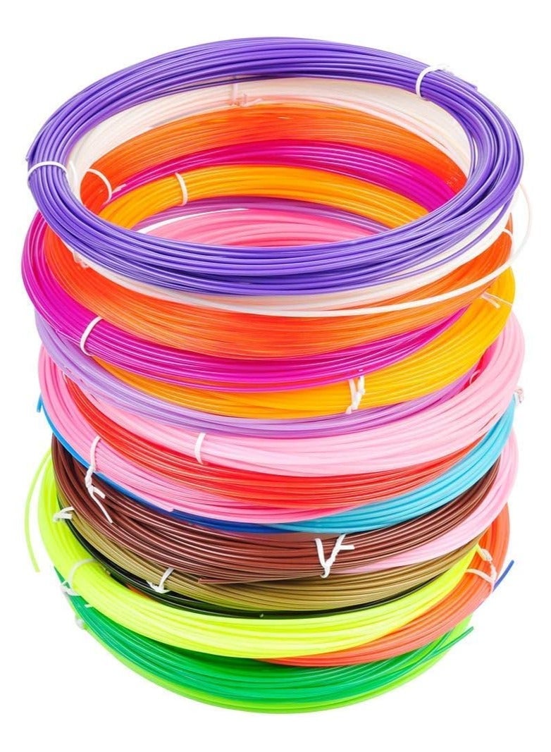 3D Pen Filament Refills PLA – 10 Colors, 10 Feet Each – 1.75mm 3D Printing Pen Filament, Total 100 Feet Compatible with 3D Pens & Printers  - Image 1