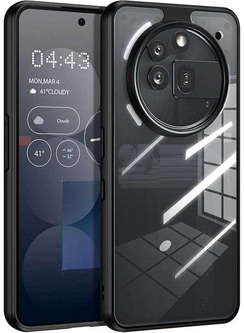 for Nothing Phone 3A Pro Case, Hard PC Back + Soft TPU Bumper Crystal Clear Slim Fit Lightweight Transparent Skin Cover Shockproof Non-Slip Anti-Yellow Protection