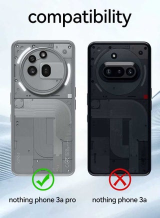 حافظة هاتف 3A Pro من لا شيء 3A Pro، غطاء خلفي صلب للكمبيوتر الشخصي + ممتص الصدمات من مادة TPU الناعمة الواقية من الصدمات غير القابلة للانزلاق والمضادة للانزلاق، غطاء جلدي شفاف خفيف الوزن وشفاف ومقاوم للصدمات ومضاد للانزلاق ومضاد للأصفر - view 2