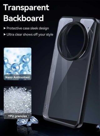 حافظة هاتف 3A Pro من لا شيء 3A Pro، غطاء خلفي صلب للكمبيوتر الشخصي + ممتص الصدمات من مادة TPU الناعمة الواقية من الصدمات غير القابلة للانزلاق والمضادة للانزلاق، غطاء جلدي شفاف خفيف الوزن وشفاف ومقاوم للصدمات ومضاد للانزلاق ومضاد للأصفر - view 4