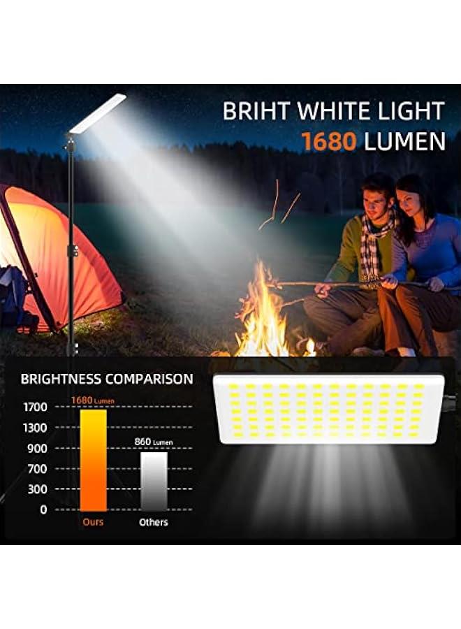 HOOKOR Camping Light,LED Desert Light,Work Lights with Stand for Camping,Adjustable Metal Telescoping Tripod,Powered by USB Port,Multipurpose Camping Lights Outdoor for Garden,Camp,Tent and Fishing - Image 2
