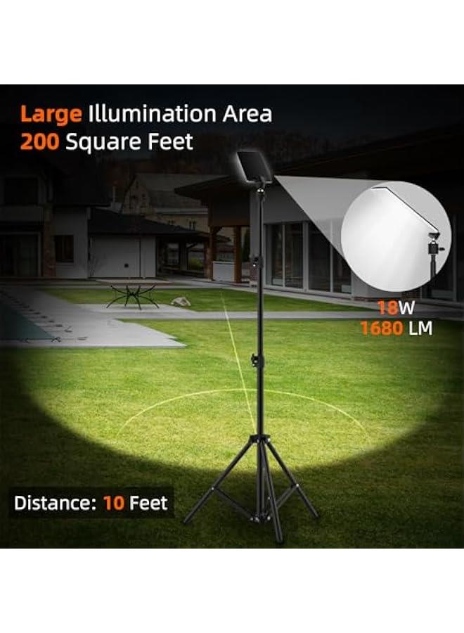 HOOKOR Camping Light,LED Desert Light,Work Lights with Stand for Camping,Adjustable Metal Telescoping Tripod,Powered by USB Port,Multipurpose Camping Lights Outdoor for Garden,Camp,Tent and Fishing - Image 3