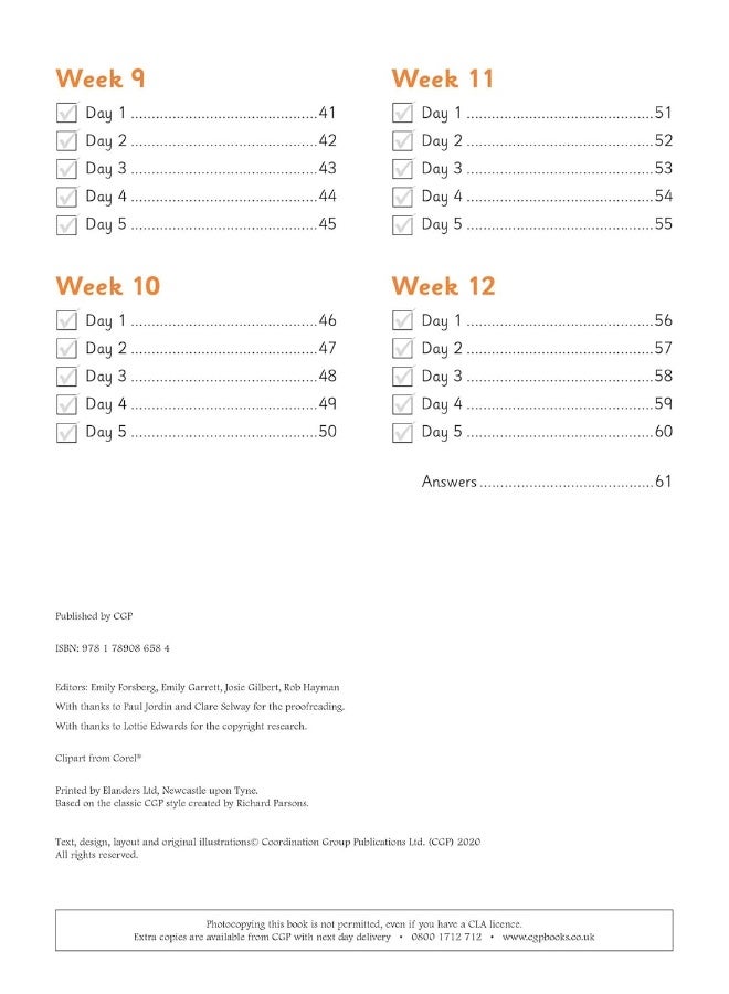 منشورات مجموعة التنسيق المحدودة (CGP) كتاب الممارسة اليومية في الرياضيات للمرحلة الابتدائية 2: السنة 6 - الفصل الدراسي الخريفي - Image 4