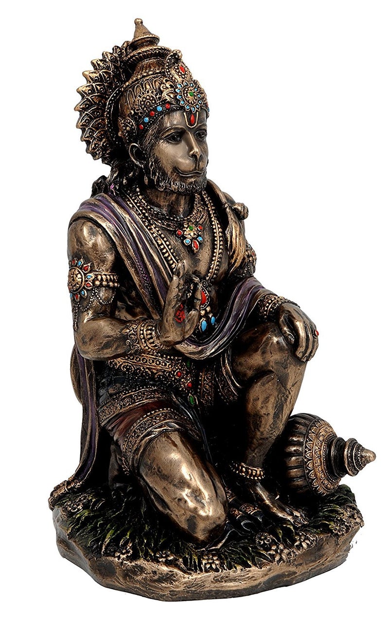 Idol Collections Dattatreya Bonded Bronze Lord Hanuman, Height 7.5" I Home Decor - Image 4