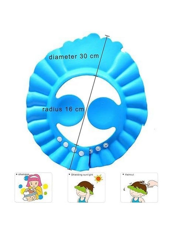 EXPORTTANZA Soft Adjustable Visor Hat Safe Shampoo Shower Bathing Protection Bath Cap for Toddler, Baby, Kids, Children (Multi Color) - Image 4