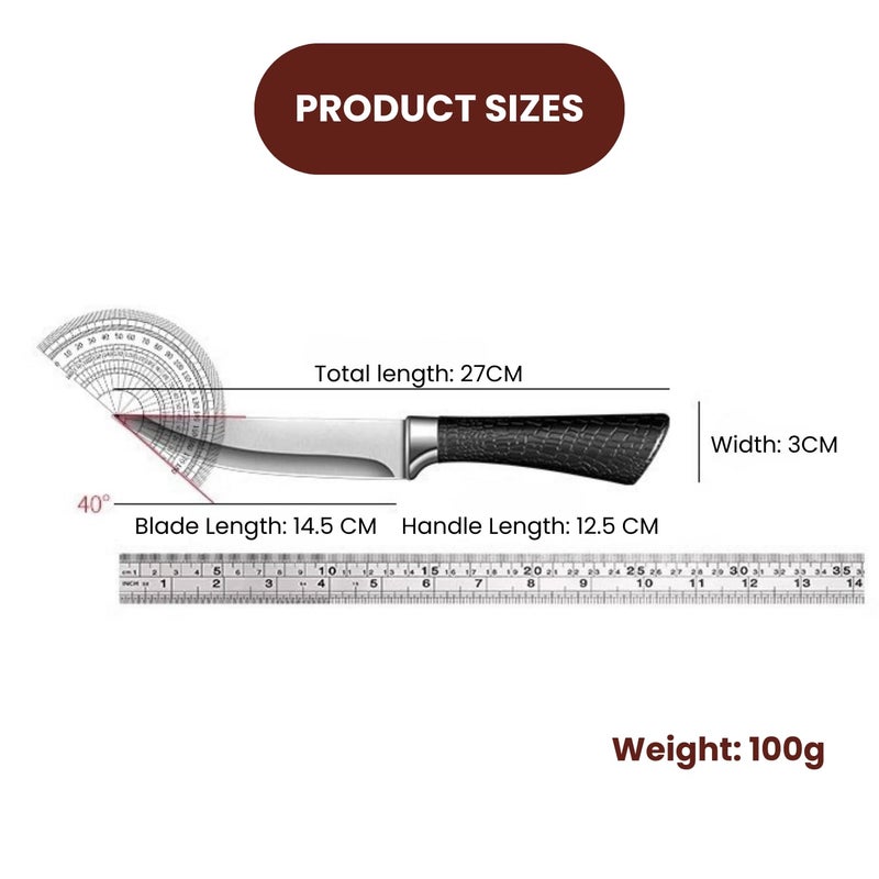 JUWIL سكين طهاة محترف مع غلاف واقي - شفرة فولاذية مقاومة للصدأ حادة للغاية لقطع الدقيق والتقطيع والتقطيع - مقبض مريح غير قابل للانزلاق، غلاف بتصميم نجمي أنيق ودائم - Image 2
