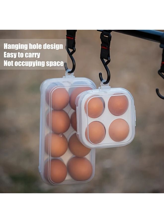 4 Grid Egg Holder Durable PP Plastic for Camping Picnics Travel - Image 2