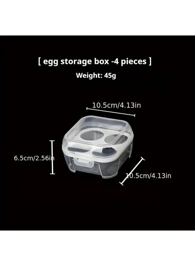 4 Grid Egg Holder Durable PP Plastic for Camping Picnics Travel - Image 1