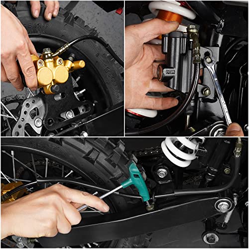 MTATCN Rear Brake Caliper & Master Cylinder Replacement - With Spare Brake Pads - Compatible with 70cc, 90cc, 110cc, 125cc, 140cc, 200cc SSR Baja Chinese Dirt Pit Bikes with 12mm Wheel Shaft - Image 5